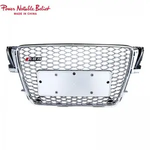 RS5 front grill for Audi A5 S5 B8 front bumper grille with lower frame quattro