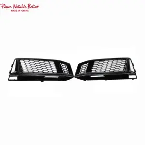 S4 honeycomb Fog lamp grill for Audi A4 With ACC Holes 17-19