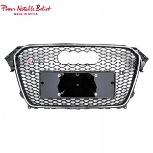 Upgrade Audi RS4 Style Front Grille Hex Mesh Honeycomb Hood Grill Fits A4 S4 B8.5