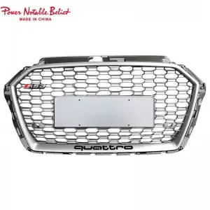 S3 RS3 8V.5 style car grille with ACC lower frame emblem for Audi A3 S3 2017-2019 front bumper grille