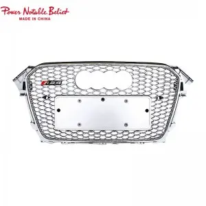 Upgrade Audi RS4 Style Front Grille Hex Mesh Honeycomb Hood Grill Fits A4 S4 B8.5