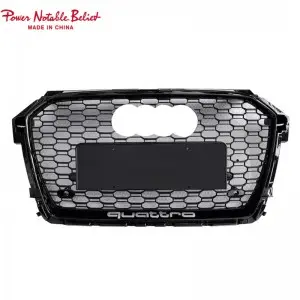 RS1 front bumper grill For Audi A1 S1 8X 2016-2018 hood grille lower frame emblem