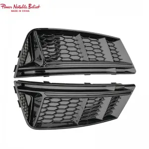S4 honeycomb Fog lamp grill for Audi A4 With ACC Holes 17-19