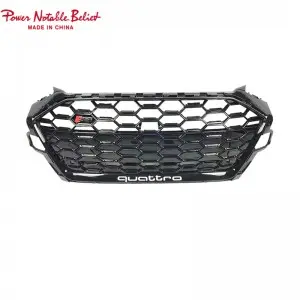 RS4 B9.5 Front grill fit for Audi A4 S4 honeycomb bumper grille with bracket
