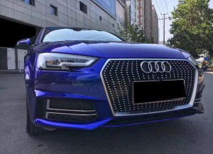 S4 RS4 car grill for Audi A4 S4 B9 honeycomb front bumper grille facelift auto grills