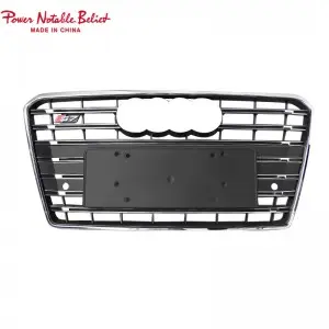RS7 S7 front bumper grille quattro For Audi A7 S7 C7 center honeycomb grill