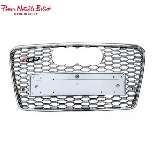 RS7 S7 front bumper grille quattro For Audi A7 S7 C7 center honeycomb grill