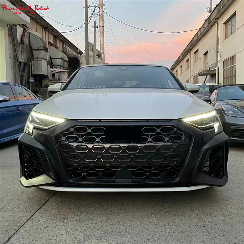 RS3 front Bodykit for Audi A3 S3 8Y Front Bumper with grill front lip diffuser tailpipe 6