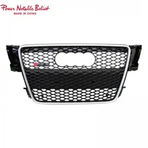 RS5 front grill for Audi A5 S5 B8 front bumper grille with lower frame quattro