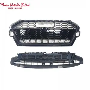 RS4 B9.5 Front grill fit for Audi A4 S4 honeycomb bumper grille with bracket