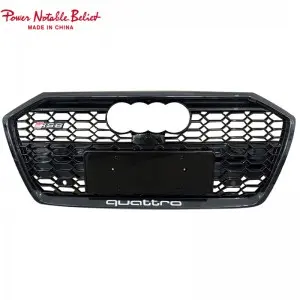 RS6 front bumper grille for audi A6 A6L S6 C8 honeycomb grill