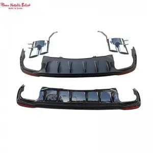 Audi A4L upgrade to Lamborghini style rear bumper diffuser and pipe 2020-2024