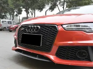 RS7 auto front grille for Audi A7 S7 C7.5 ABS material honeycomb car grill