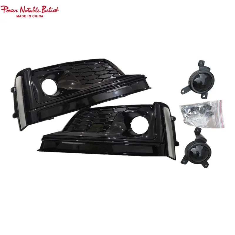 Audi  Honeycomb Front Fog Light Lamp Cover for Audi A5 B9 Sline S5 17-19 (1)