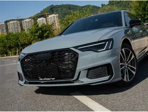 RS6 front bumper grille for audi A6 A6L S6 C8 honeycomb grill