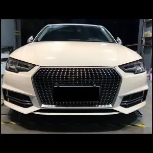 S4 RS4 car grill for Audi A4 S4 B9 honeycomb front bumper grille facelift auto grills