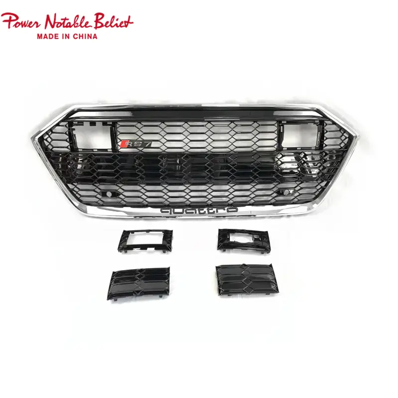 RS7 hood grill for Audi A7 S7 C8 with ACC front bumper center grill
