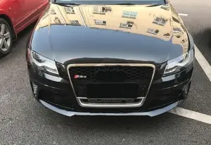 RS4 front grill for Audi A4 S4 B8 honeycomb mesh bumper grille RS quattro