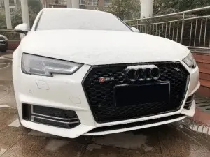 S4 RS4 car grill for Audi A4 S4 B9 honeycomb front bumper grille facelift auto grills