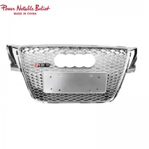 RS5 front grill for Audi A5 S5 B8 front bumper grille with lower frame quattro