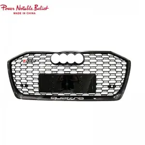 RS6 front bumper grille for audi A6 A6L S6 C8 honeycomb grill