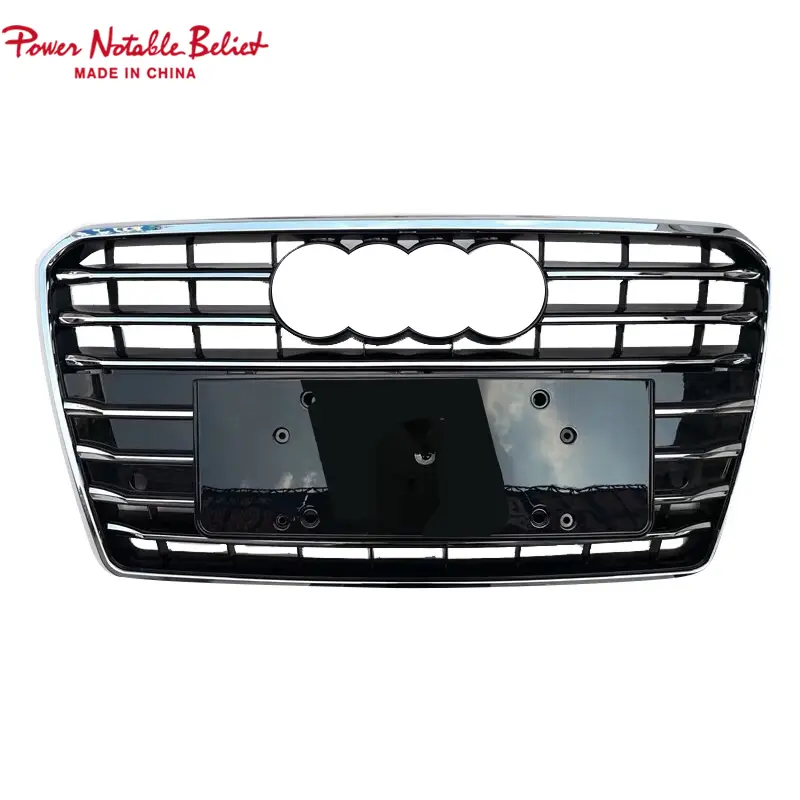 RS7 S7 front bumper grille quattro For Audi A7 S7 C7 center honeycomb grill (1)