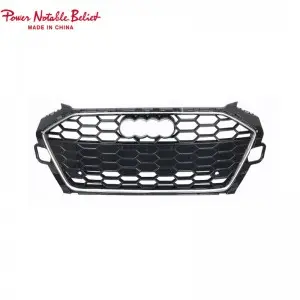 RS4 B9.5 Front grill fit for Audi A4 S4 honeycomb bumper grille with bracket