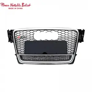 RS4 front grill for Audi A4 S4 B8 honeycomb mesh bumper grille RS quattro