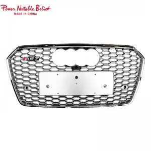 RS7 auto front grille for Audi A7 S7 C7.5 ABS material honeycomb car grill
