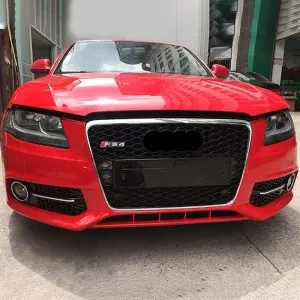 Audi A4 S4 B8 Front Fog lamp grill honeycomb sline fog light cover 08-12