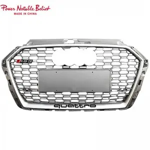 S3 RS3 8V.5 style car grille with ACC lower frame emblem for Audi A3 S3 2017-2019 front bumper grille