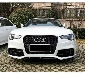 RS5 style front bumper grill for Audi A5 S5 B8.5 honeycomb grill RS frame quattro