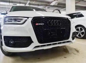 RSQ3 SQ3 style front honeycomb grille for Audi Q3 SQ3 2013-2015 upgrade grill