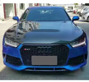 RS7 auto front grille for Audi A7 S7 C7.5 ABS material honeycomb car grill