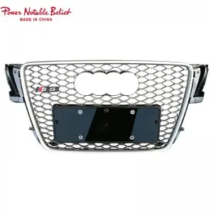 RS5 front grill for Audi A5 S5 B8 front bumper grille with lower frame quattro