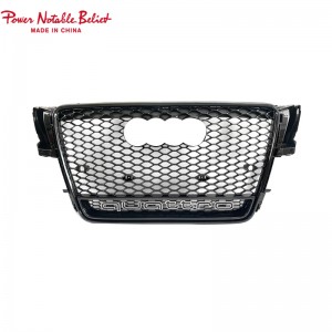 RS4 front grill for Audi A4 S4 B8 honeycomb mesh bumper grille RS quattro