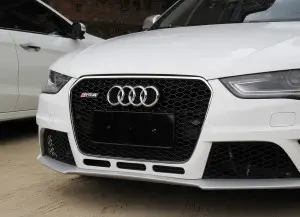 Upgrade Audi RS4 Style Front Grille Hex Mesh Honeycomb Hood Grill Fits A4 S4 B8.5