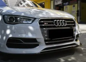 S3 RS3 Grill For Audi A3 S3 8V RS3 Quattro Hex Mesh Front Bumper Hood Grille
