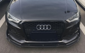 S3 RS3 Grill For Audi A3 S3 8V RS3 Quattro Hex Mesh Front Bumper Hood Grille