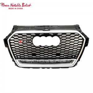 RS1 front bumper grill For Audi A1 S1 8X 2016-2018 hood grille lower frame emblem