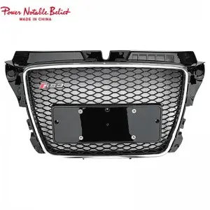 RS3 Front grille for Audi A3 8P Chrome black car bumper hood grille