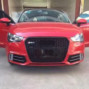 RS1 front grill for Audi A1 S1 8X 2011-2015 honeycomb hood bumper grille