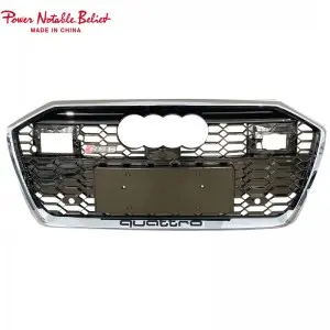 RS6 front bumper grille for audi A6 A6L S6 C8 honeycomb grill