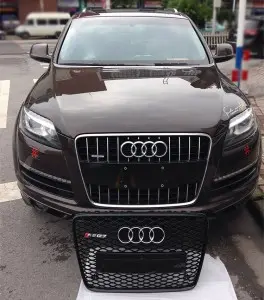 RSQ7 SQ7 front bumper grill for Audi Q7 SQ7 2006-2015 radiator honeycomb mesh grille
