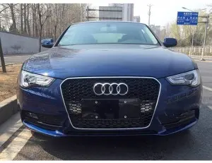 RS5 style front bumper grill for Audi A5 S5 B8.5 honeycomb grill RS frame quattro