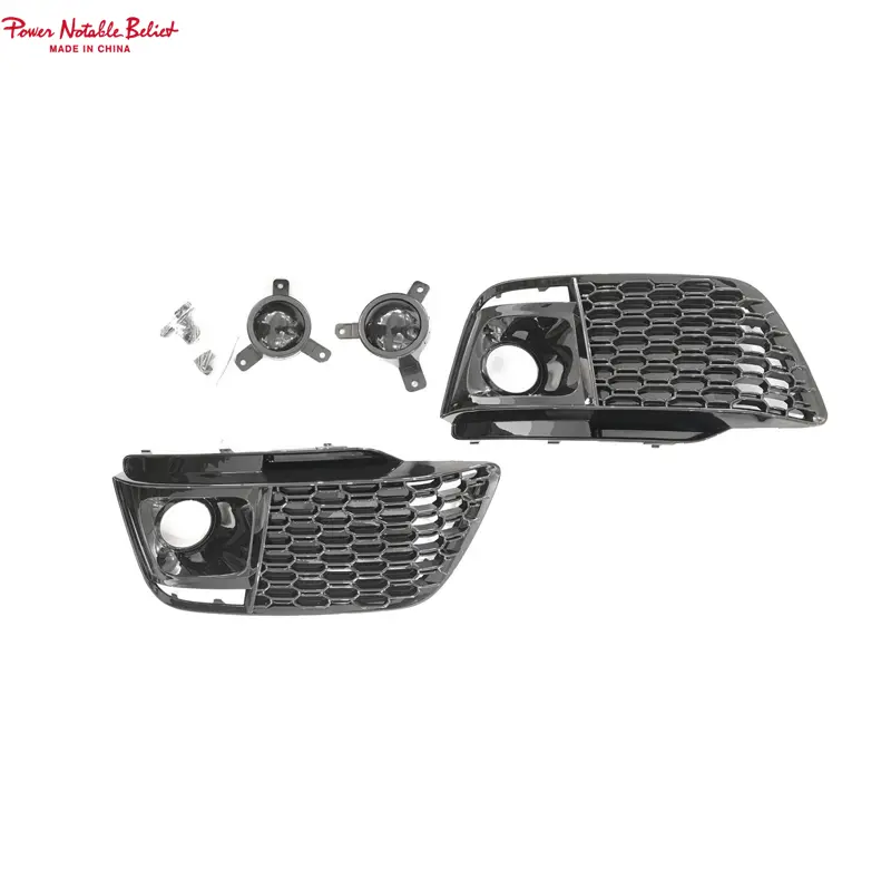 RSQ5 fog grill for Audi Q5 SQ5 B9 ABS fog honeycomb mesh grille 19-21 (1)