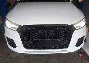 RSQ3 SQ3 ABS auto grille for Audi Q3 2016-2019 radiator honeycomb grills front bumper grill