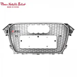 Upgrade Audi RS4 Style Front Grille Hex Mesh Honeycomb Hood Grill Fits A4 S4 B8.5