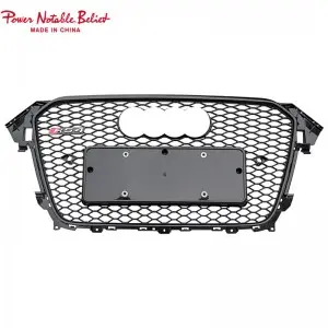 Upgrade Audi RS4 Style Front Grille Hex Mesh Honeycomb Hood Grill Fits A4 S4 B8.5