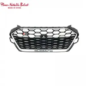 RS4 B9.5 Front grill fit for Audi A4 S4 honeycomb bumper grille with bracket